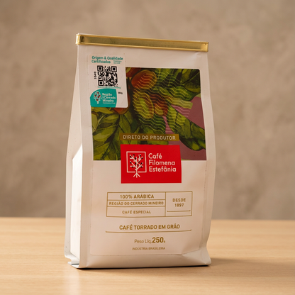 CAFÉ CLÁSSICO CATUAÍ VERMELHO - TORRADO EM GRÃOS 250g